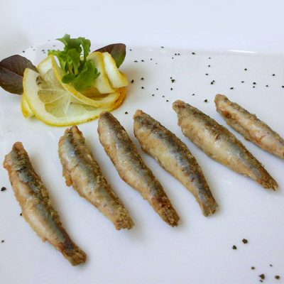 BOQUERÓN GRIEGO TEMPURA
